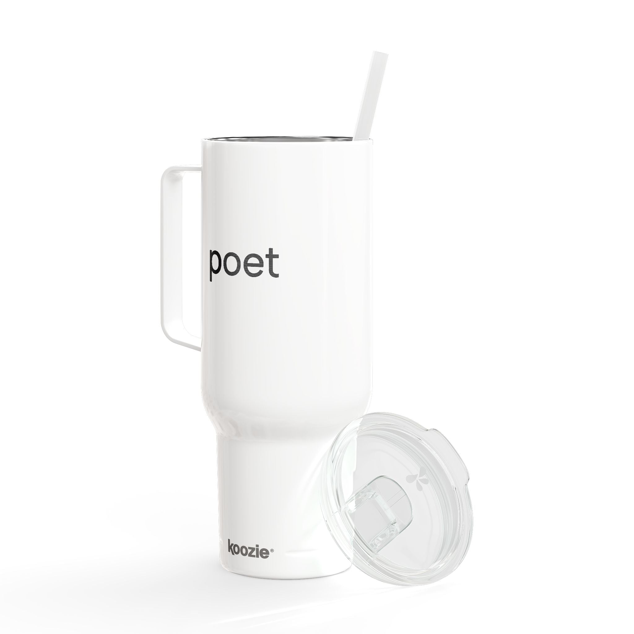 40oz Engraved Insulated Travel Mug with Lid & Straw