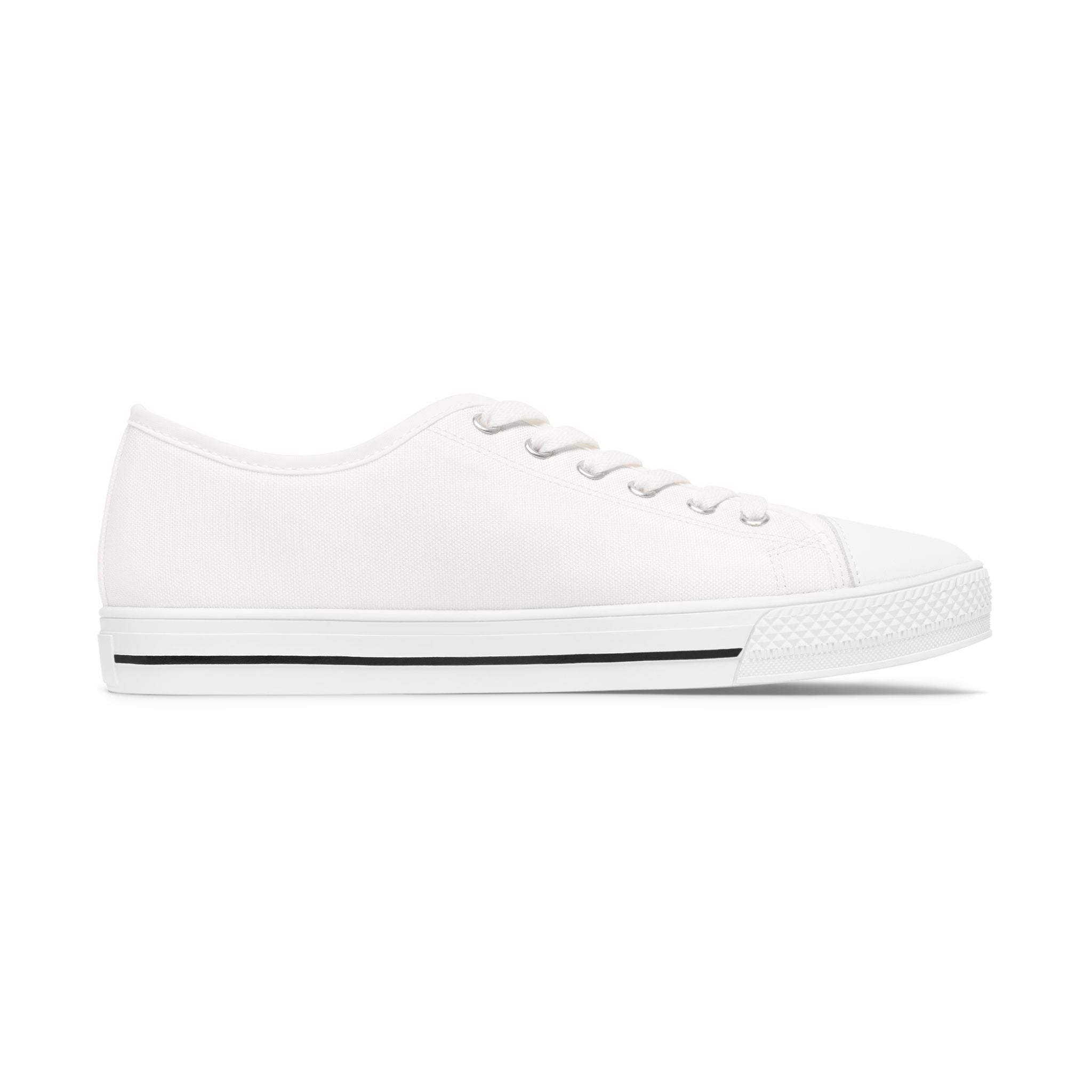 Poet Low Top Sneakers — Minimal White Canvas Women's Casual Shoes